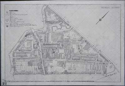 853523 Plattegrond van een deel van de stad Utrecht (het gebied tussen de Maliesingel/ Wittevrouwensingel/ Biltstraat ...